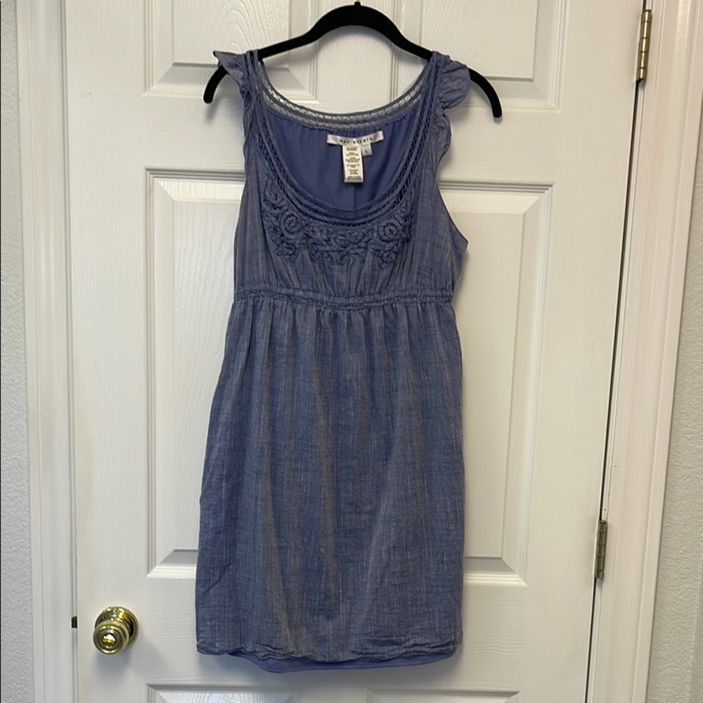 Max Studio Blue Cotton Sundress